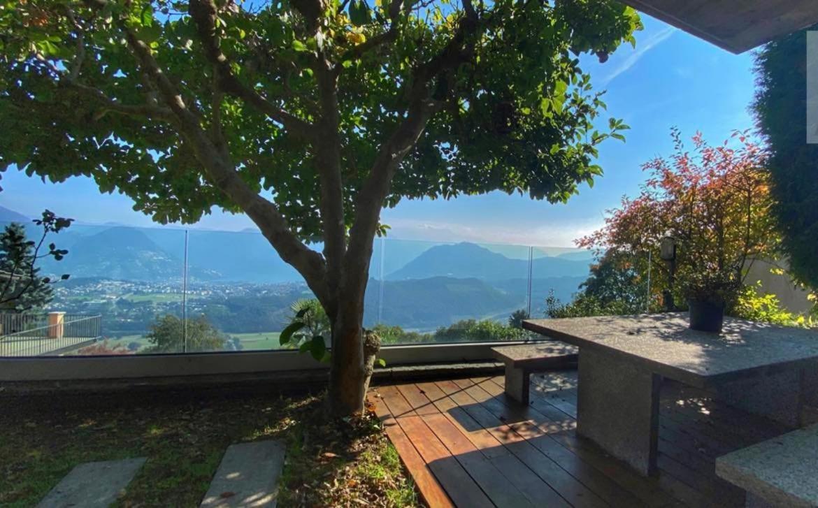 Family Suite With Garden And Amaizing View To Lugano Cademario Bagian luar foto